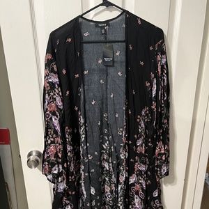 Black Floral Kimono from Torrid